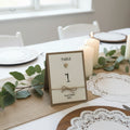 Rustic Wedding Table Numbers – Kraft card Style to Match Rustic Invitations & Place Cards