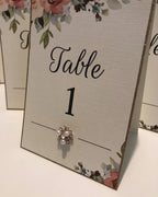 Dusky Pink Wedding Place Cards | Floral Wedding Table Stationery