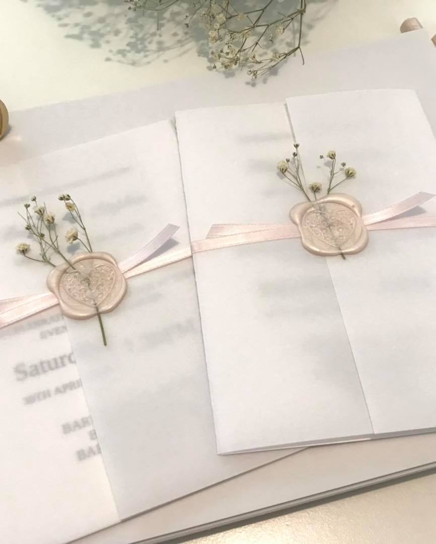 Vellum Wedding Invitation with Simple Design | Elegant transparent Wedding Stationery