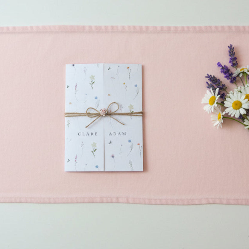 Wildflower Gatefold Wedding Invitation – Elegant Floral Design