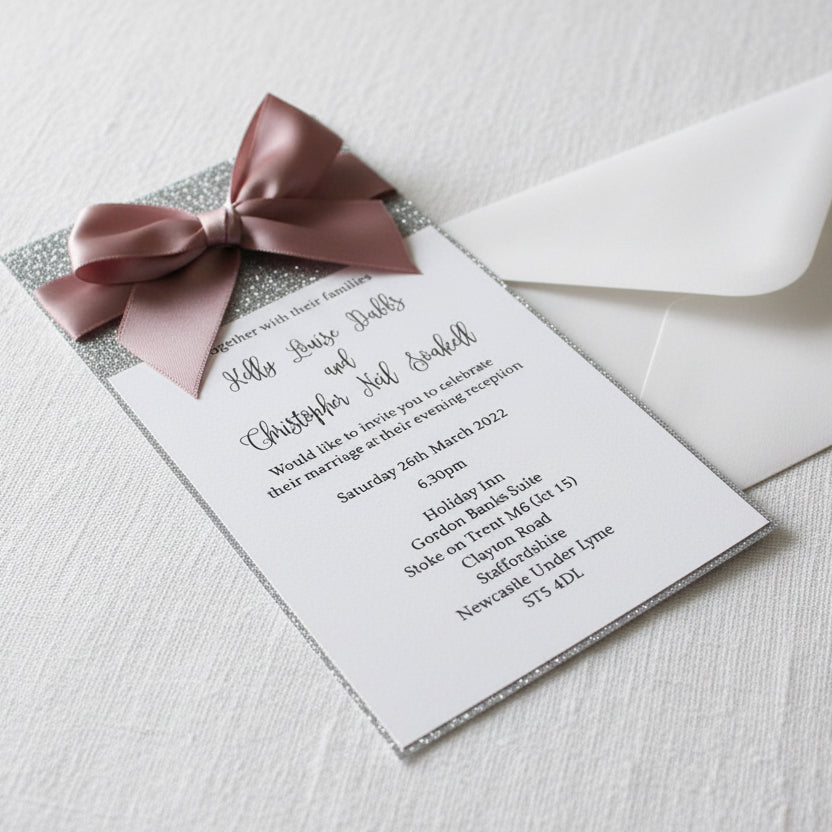 Slim Wedding Reception Invitation Card – Elegant Minimal Designs