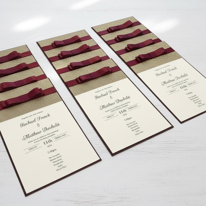 Slim Wedding Reception Invitation Card – Elegant Minimal Designs