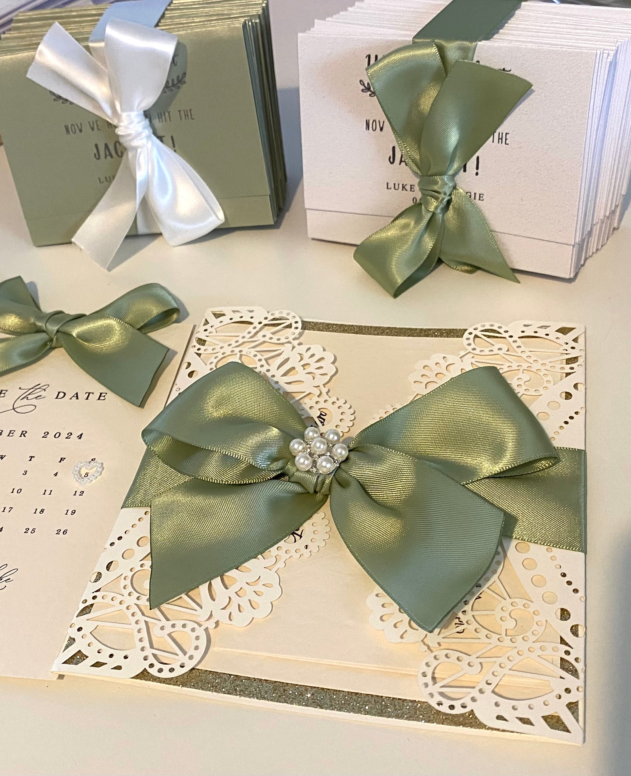 Ivory Laser Cut Doily Wedding Invitations | Elegant White Laser Cut Invitation Suite