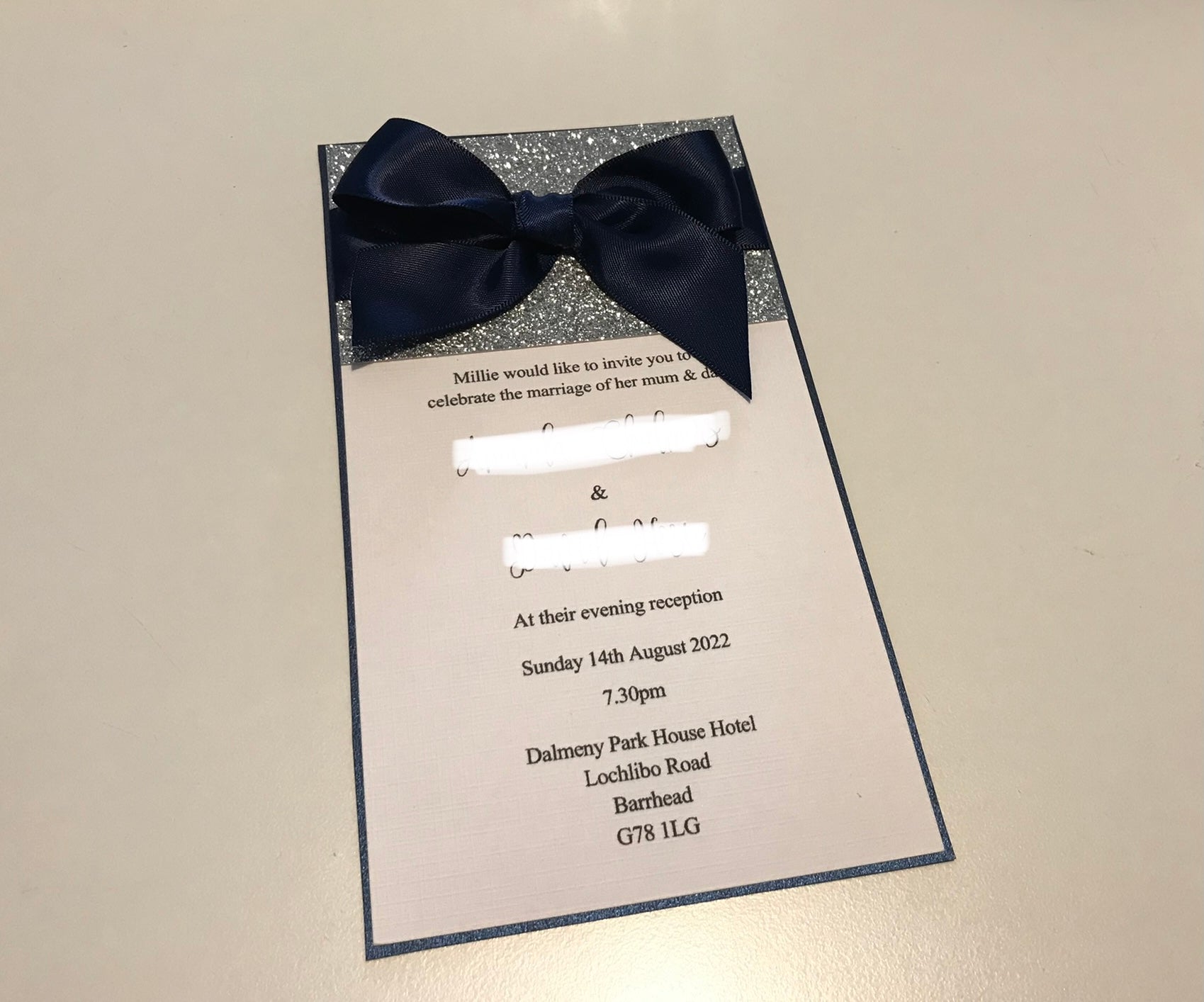 Slim Wedding Reception Invitation Card – Elegant Minimal Designs