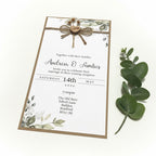 Slim Wedding Reception Invitation Card – Elegant Minimal Designs