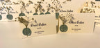 Personalised Wax Seal & Dried Flower Place Cards for Weddings & Events