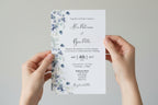 Blue Thistle Invitation | Rustic Floral Event Invitation
